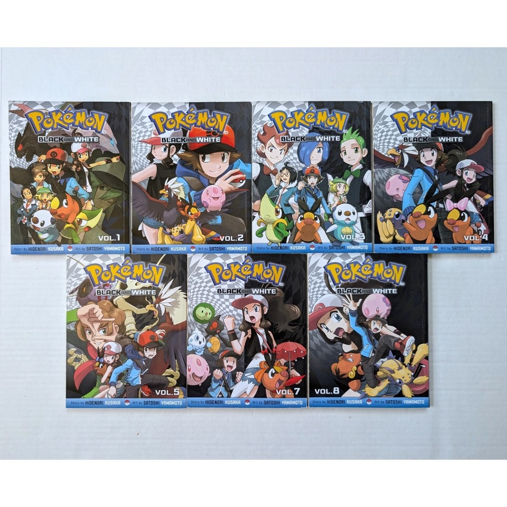 Pokemon Black & White Manga Lot Vol 1-5 7 8 English Viz Media